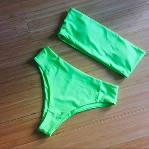 🐷3 for $15🐷 NWOT neon green bikini set